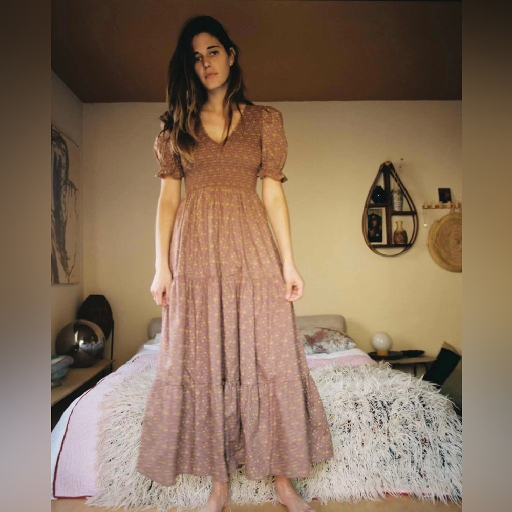 Christy Dawn Brooklyn dress in Magenta Blooming Vine